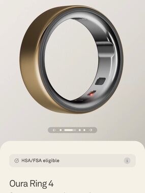 Oura Ring 4 - Gold - Size 7 - w/ Charger